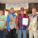 Congratulations to the winners of the Dave Vore Father's Day Shoot. Pictured left to right are Jake Pope (3rd place), John Vore (2nd place), Shawn Carlock (1st place) and Mark Vore.